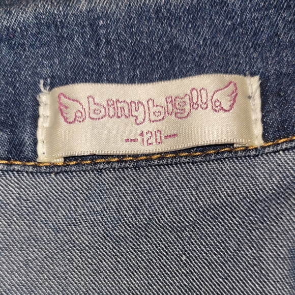 Jean jacket with ruffle embellishments kids size 120 - Picture 4 of 4